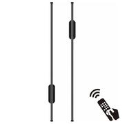 Juego de 2 apliques de pared LED regulables, funciona con pilas, tira de luces lineales con control remoto recargable para decoración moderna de sala de estar y dormitorio