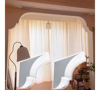 Juego de 2 arcos de puerta para paneles de yeso 3D de media curva completa, esquinas interiores, diseño universal de arco precurvado (7.9 x 7.9 x 7.9/20 x 20 cm) para mejorar la decoración del hogar