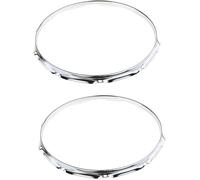 Juego de 2 aros de tambor de 10 lengüetas fundidas de 1,2 mm, piezas de instrumento de percusión, color plateado, 35,56 cm