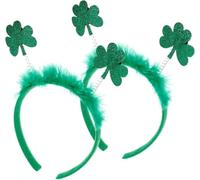 Juego de 2 aros para el cabello del día de San Patricio, hechos a mano, material duradero, diseño ligero y cómodo, tamaño ajustable, agarre antideslizante, accesorios de fotografía, evento formal