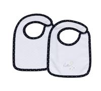 Juego de 2 baberos de algodón blanco