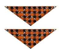 Juego de 2 bandanas de calavera y hueso para perro, piel suave y ligera, para uso al aire libre, mascotas que quieren vestirse de 25 1 x 9 8 pulgadas