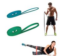 Juego de 2 bandas elásticas de resistencia para fitness, crossfit, entrenamiento para hombres y mujeres, azul, 5 kg y verde, 15 kg