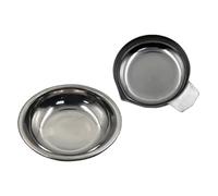 Juego de 2 bandejas de pesaje pequeñas de acero inoxidable para básculas electrónicas digitales, accesorios para joyas, hornear y cocina, bandejas de pesaje de acero inoxidable