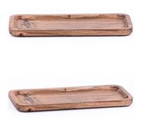 Juego De 2 Bandejas De Servir De Madera De Acacia Anea 28x11cm