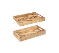 Juego de 2 bandejas "Wild" de mango - Atmosphera creador de interiores