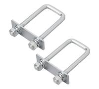 Juego de 2 barras de amarre cuadradas con placa y tuercas M 10 galvanizadas