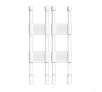 Juego de 2 barras de tensión ajustables para frigorífico doble RV, de hasta 15.8 a 27.6 pulgadas para refrigerador de caravana, cocina, armario, estantería (blanco 40-70 cm)