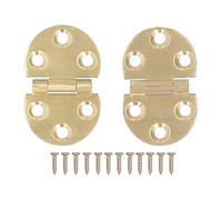 Juego de 2 bisagras de cobre de 180 grados con tornillo mini bisagra de solapa para mesa plegable de 47 x 30 mm