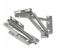 Juego de 2 bisagras de resorte para puerta de armario con solapa de apertura de 80 grados, soporte superior, construcción de acero inoxidable resistente