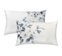 Juego de 2 Blanco Fundas Cojines 40x70, Exterior Impermeable Cojines Sofa Sencillez Patrón Diseño, Doble Cara Impresión Cushion Covers con Cremallera Invisible para Sofá Decoración Hogar Decor X-630