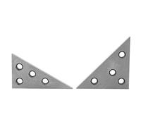 Juego de 2 bloques angulares de acero de precisión, herramienta de medición para mecánicos de 30-60-90 y 45-45-90 grados, calibre endurecido y rectificado con orificios de montaje