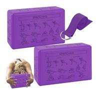 Juego de 2 bloques de ejercicio | Soft Non-Slip Portable Yoga Bricks For Women And Men | Ideal for Pilates Meditation Stretching Balance Flexibility Training at Home Studio Or Gym
