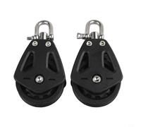 Juego de 2 bloques de inversión resistentes de nailon resistente para veleros y accesorios marinos, giratorios con sistema de almacenamiento eficiente, para cuerdas de hasta 10 mm de diámetro
