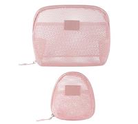 Juego de 2 bolsas con cremallera para avión, neceser de viaje pequeño, multifuncional, bolsa de aseo con cremallera, bolsa de aseo pequeña, neceser para mujer, a, Modelo cotidiano