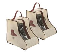 Juego de 2 bolsas de almacenamiento para botas, botas cortas portátiles y botas altas o bolsa protectora, bolsas de polvo para zapatos, fundas para zapatos para viajes, funda transparente para botas