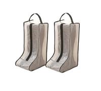 Juego de 2 bolsas de almacenamiento para botas, botas cortas portátiles y botas altas o bolsa protectora, bolsas de polvo para zapatos, fundas para zapatos para viajes, funda transparente para botas