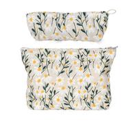 Juego de 2 bolsas de cosméticos portátil para mujeres y niñas, regalo de viaje, bolsa de aseo con cremallera para el cuidado de la piel, artículos de tocador, cosméticos