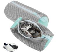 Juego de 2 bolsas de lavandería reutilizables para lavar zapatos, lavadora con cremallera, bolsa para lavadora, red para lavadora, zapatos, gris, 39 x 19 cm