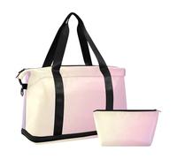 Juego de 2 bolsas de viaje con correa ajustable para gimnasio, color morado degradado, Púrpura (Purple Gradient), 1 size