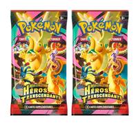 Juego de 2 Boosters Pokémon Héroes Trascendentes - Versión francesa - 20 cartas Pokémon en total - Boosters sellados - Selección Megadrop