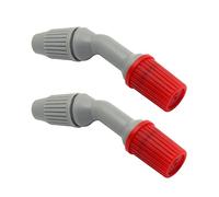 Juego de 2 boquillas de pulverización, conos duraderos de repuesto para riego y limpieza (boquilla roja ajustable)