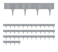 Juego de 2 bordes de cama Gris 78m