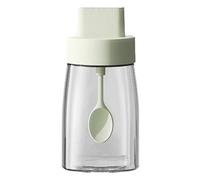 Juego de 2 botes de condimentos de vidrio para especias | Contenedor de condimentos con tapa | Contenedor de condimentos de cocina para sal, pimienta, miel, comino | Botella de almacenamiento