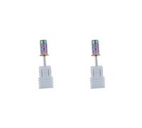 Juego de 2 brocas de mandril de banda de lijado de acero inoxidable para máquina de taladro de uñas acrílico arco iris de 0.5 x 0.25 pulgadas