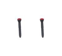 Juego de 2 brochas de maquillaje para base de maquillaje para contornear, mezcla líquida, acabado de aerógrafo, color negro