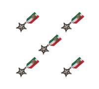 Juego de 2 broches para medalla de estrella punk, estilo retro, para hombre, estilo marino, as described, Plástico, como se describe en