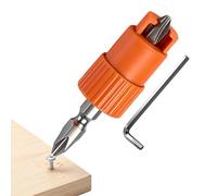 Juego de 2 cabezales de posicionador de resorte | Portapuntas con sujeción segura de tornillos y llave hexagonal para carpintería, muebles, armarios, vestidor