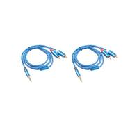 Juego de 2 cables auxiliares de 3,5 mm macho alargador para smartphone y cine en casa, 1 m