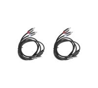 Juego de 2 cables de audio estables de 3,5 mm macho a 2 RCA Y macho, para altavoces y auriculares de TV, 2 m
