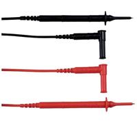 Juego de 2 cables de medición con conector de ángulo de 4 mm + 2 puntas de prueba de 4 mm - rojo + sw