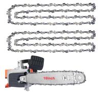 Juego de 2 cadenas de motosierra para barra de 40 cm, calibre 3/8", 57 eslabones de accionamiento, cadena de bajo retorno compatible con Titan, Black&Decker y más (91PJ057X)