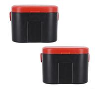 Juego de 2 cajas de almacenamiento portátiles para lombrices de tierra con agujeros de oxígeno para una óptima conservación del cebo (cuadrado grande)