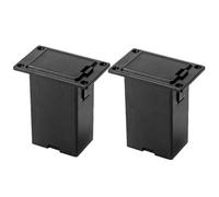 Juego de 2 cajas de batería negras de 9 V, caja de batería para guitarra, piezas de pastilla de guitarra acústica, soporte de repuesto para accesorios de bajo ecualizador, cubierta de carcasa