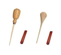 Juego de 2 Calas para Jamón + 2 Fundas de Cuero