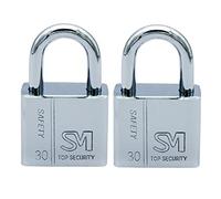 Juego de 2 candados de acero inoxidable para sótanos y maletas, con llave