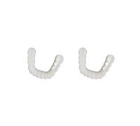 Juego de 2 carillas de dientes de resina cómodas para dentaduras postizas extraíbles y reutilizables