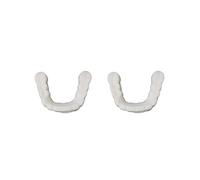 Juego de 2 carillas de dientes de resina cómodas para dentaduras postizas extraíbles y reutilizables