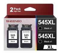 Juego de 2 Cartuchos de Tinta Negra PG 545 XL de Repuesto para Canon 545 546 Multipack Negro para Cartuchos MX495 Pixma TS3150 TR4550 MG3050 TR4551 MG2950 MX490 MG2555s TS3350 MG2550s (2 Negros)