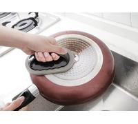 Juego de 2 Cepillos - Cepillo Esponja de Cocina con Mango, Esponja melamina multiusos, Limpiador fuerte para Ollas, Sartenes, Cuchillos, Fregaderos, Descalcificador, Antigrasa, Descontaminación rápida