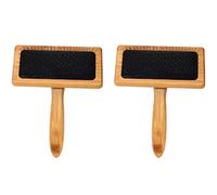 Juego de 2 cepillos de cardar con mango de madera cómodo, perfecto para abrigos de lana, suéteres y alfombras de fieltro, herramienta de limpieza de alta calidad para hilado y fieltro de aguja