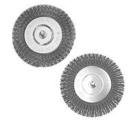 Juego de 2 cepillos de repuesto de nailon para juntas Güde GFR 401, para aplicación en superficies sensibles a los arañazos, placas de piedra natural, superficies pulidas (1 cepillo de metal y 1