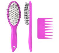 Juego de 2 cepillos para peluca, cepillo de extensión profesional con diseño ergonómico de tamaño de viaje para cabello humano y sintético