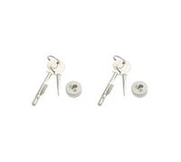 Juego de 2 cerraduras de vidrio para puerta corredera, cerradura de tocador, cerradura de refrigerador, cerradura de buzón