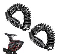 Juego de 2 cerraduras para casco de moto, 4 dígitos, candado de combinación para bicicleta, apto para cerradura de esquí, motocicleta, bicicleta, puerta de coche, garaje, casco