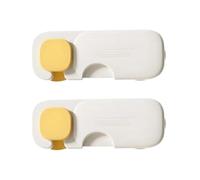 Juego de 2 cerraduras para de embutir para 3,2 x 9,3 cm, ABS sin perforación, anti-, junta de adsorción sólida, anti-tirón